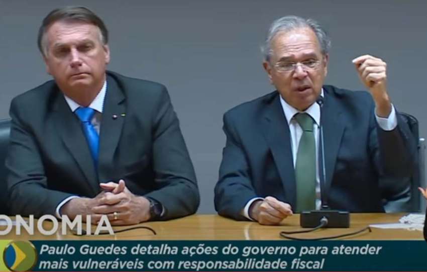 Guedes e Bolsonaro fazem pronunciamento