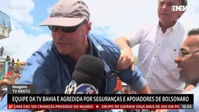 Jornalistas são agredidos por seguranças de Bolsonaro